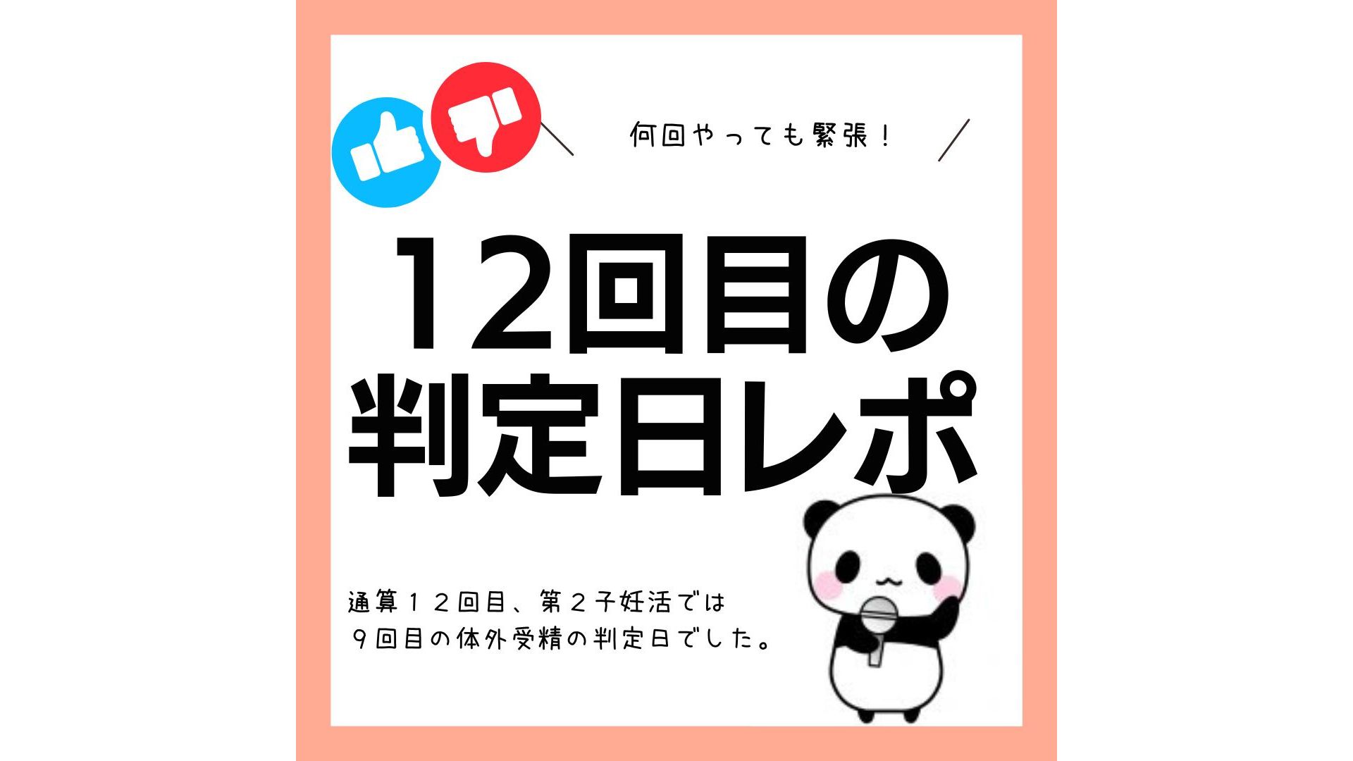 12回目の判定日レポ